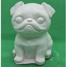 Гіпсова фігурка для розмальовування. Собачка мопс.