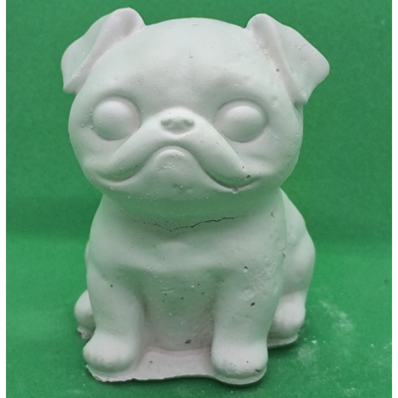 Гіпсова фігурка для розмальовування. Собачка мопс.