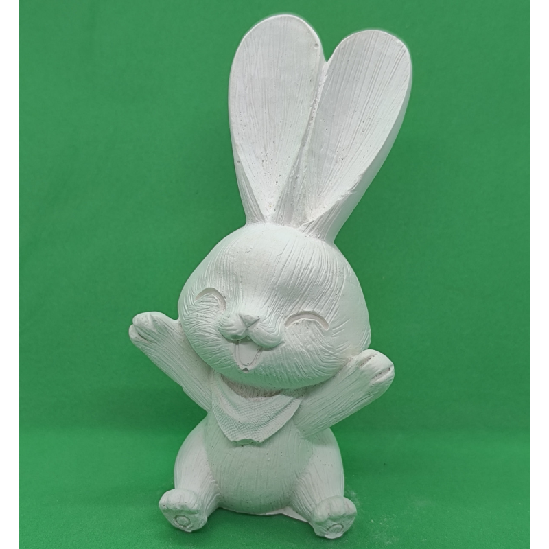 Гіпсова фігурка для розмальовування. Веселий зайчик.