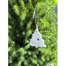 Гіпсова фігурка (барильєф) для розмальовування. Новорічна іграшка, Ялинка 1.