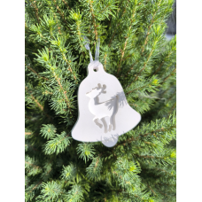 Гіпсова заготівка для новорічної іграшки, Дзвіночок з оленям.