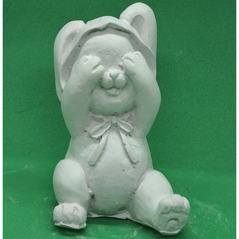 Гіпсова фігурка для розмальовування. Зайчик сховався. Гіпсова фігурка для розмальовування. Зайчик сховався.