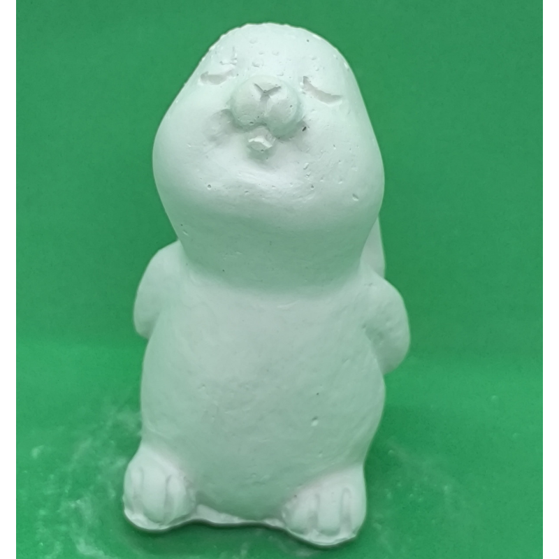 Гіпсова фігурка для розмальовування. Зайчик під снігом. Гіпсова фігурка для розмальовування. Зайчик під снігом.