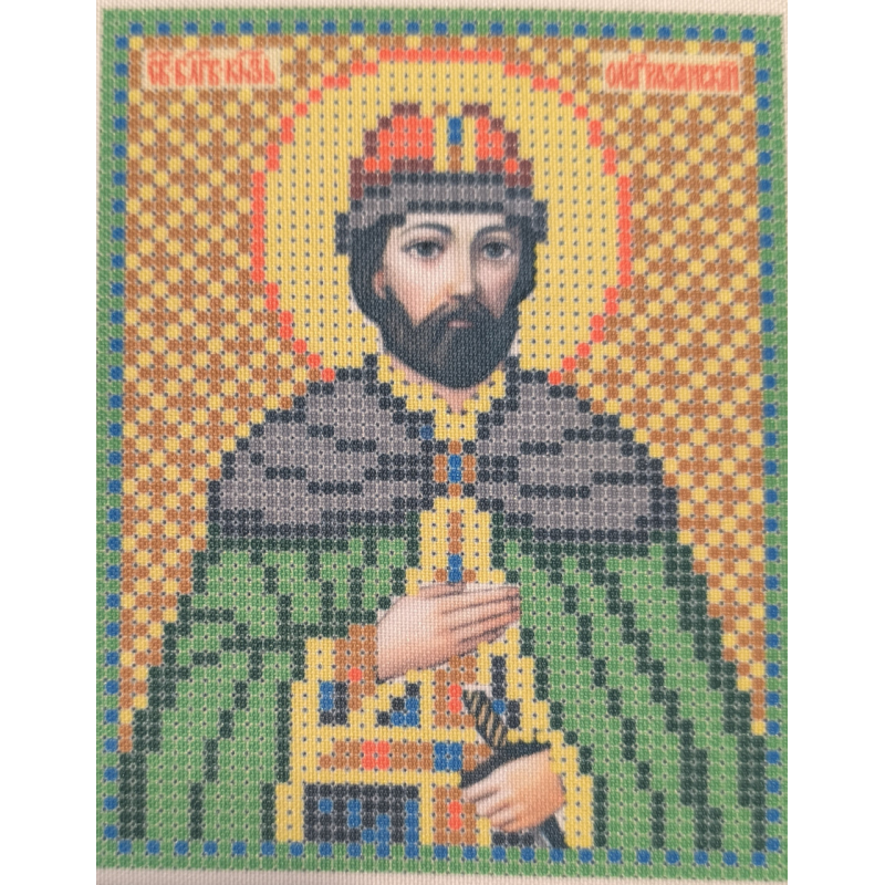 Схема для вишивання бісером ікони. Святий Олег