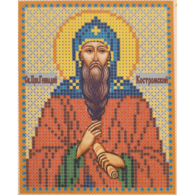 Схема для вишивання бісером ікони. Святий Геннадій