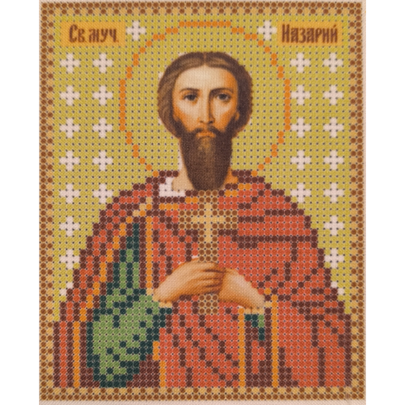 Схема для вишивання бісером ікони. Свято Назарій