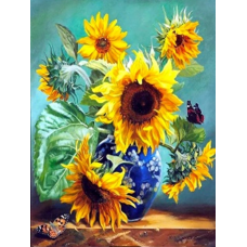 Набір для творчості зі стразами на підрамнику. Соняшники 20Х30см