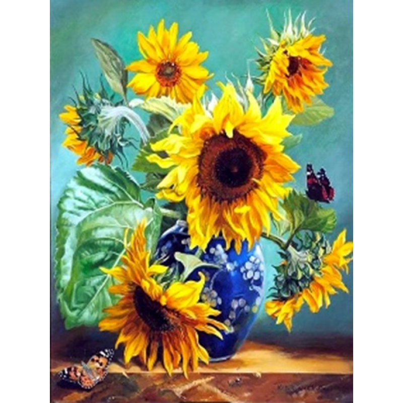 Набір для творчості зі стразами на підрамнику. Соняшники 20Х30см