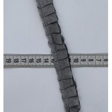 Мереживо рюшами, капронове 2 см сіре