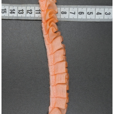 Мереживо рюшами, капронове 2 см персикове