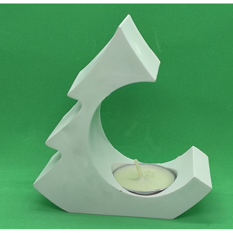 Підсвічник гіпсовий без покриття, Ялинка 2