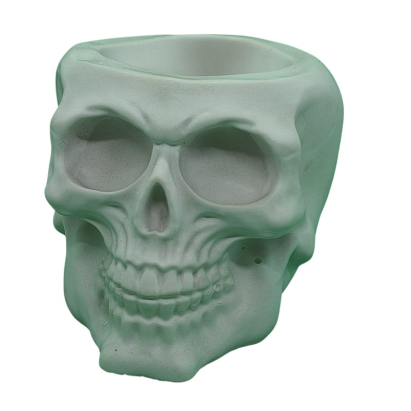 Стаканчик для олівців, свічник гіпсовий без покриття, Череп.