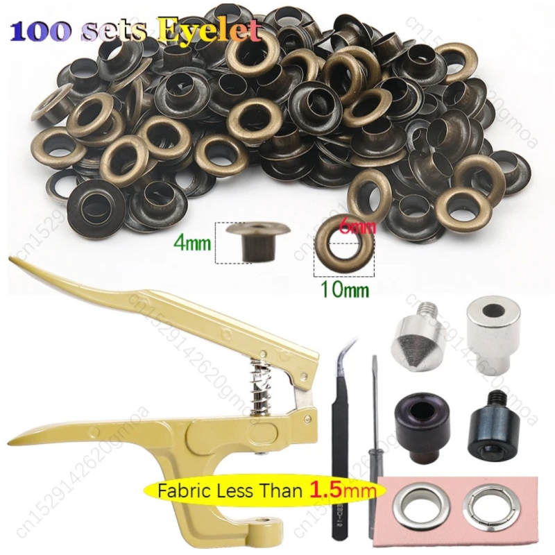 Пристрій для встановлення люверсів 6-10 мм із люверсами чорними