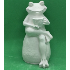 Гіпсова фігурка для розмальовування. Жабка з кавою.