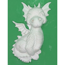 Гіпсовий барильєф. Декор для стіни. Дракончик