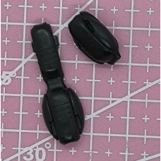 Наконечник, конечник для шнурка. Чорний 2 шт.