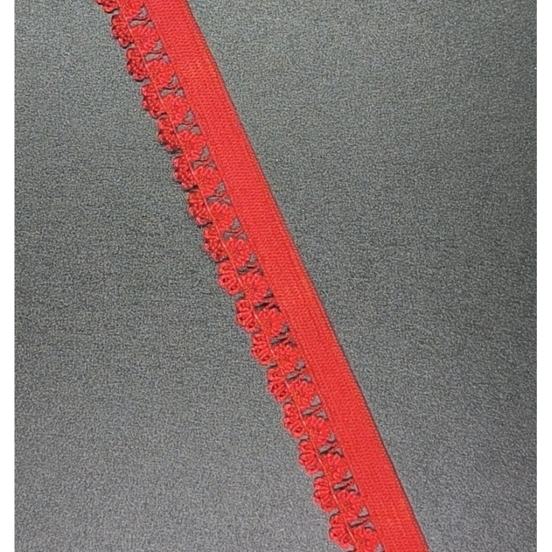 Гумка ажурна 15 мм червона Гумка ажурна 15 мм червона