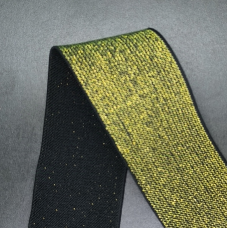 Гумка плоска 50 мм чорно-золотиста