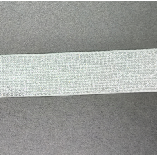 Гумка поясна щільна 25-мм біло-сірибриста