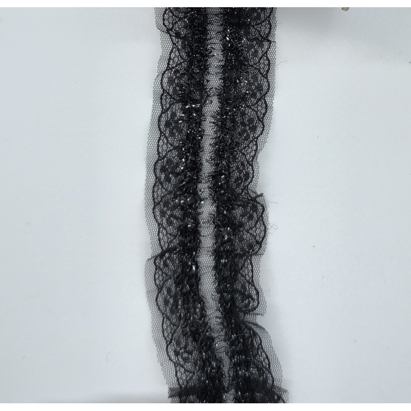 Гумка мереживо 50 мм чорна Гумка мереживо 50 мм чорна