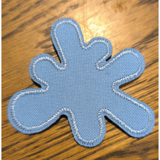 Аплікація для одягу. Клякса блакитна.