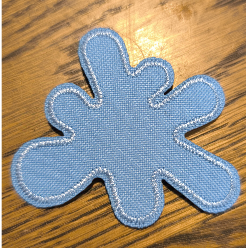 Аплікація для одягу. Клякса блакитна. Аплікація для одягу. Клякса блакитна.