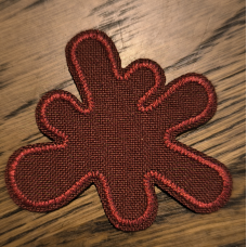 Аплікація для одягу. Клякс бордовий.