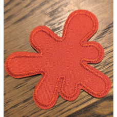 Аплікація для одягу. Клякса красная.