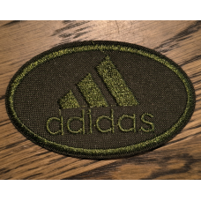 Аплікація для одягу спортивна/Овальна хакі. Adidas.