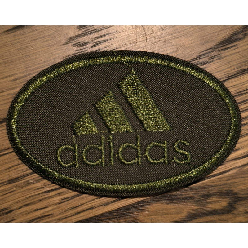 Аплікація для одягу спортивна/Овальна хакі. Adidas.
