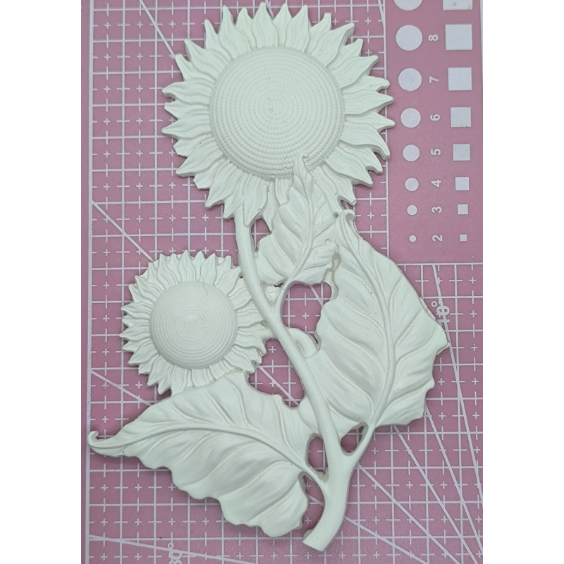 Гіпсовий барильєф. Декор для стіни. Соняшники.