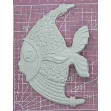 Гіпсовий барильєф. Декор для стіни. Рыбка.