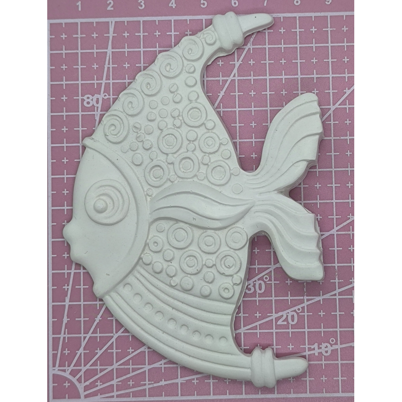 Гіпсовий барильєф. Декор для стіни. Рыбка.