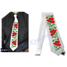 Заготівка жіночої краватки під вишивку бісером. Маки.