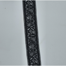 Гумка мереживо, чорна 30 мм