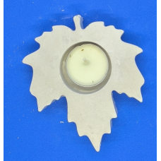 Підсвічник гіпсовий без покриття, Кленовий листочок