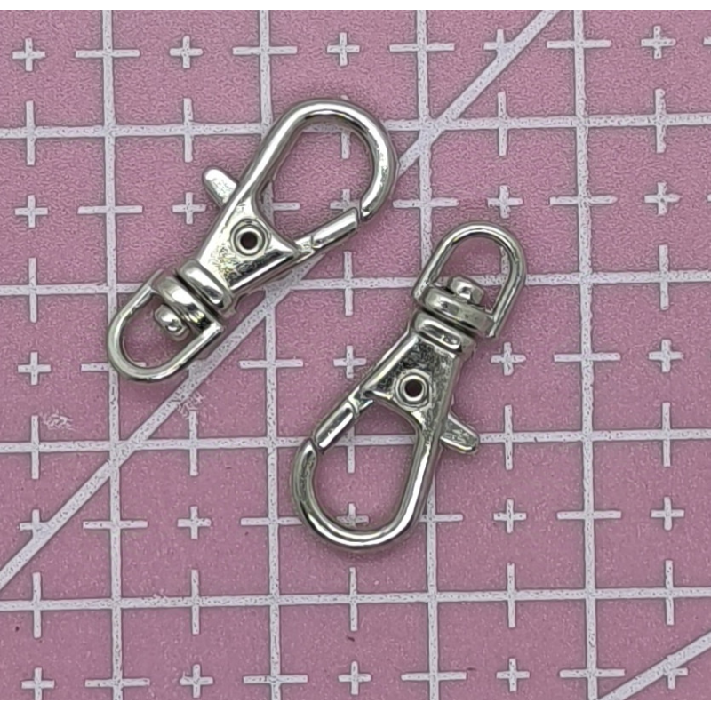 Карабін для сумки сріблястий 18 мм