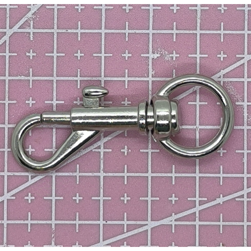 Карабін для сумки сріблястий 47 мм