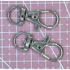 Карабін для сумки сріблястий 35 мм