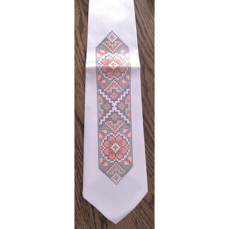 Заготівка жіночої краватки під вишивку бісером. Орнамент.