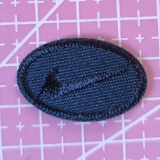 Аплікація для одягу спортивна синя знак Nike, міні.