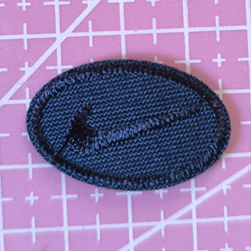 Аплікація для одягу спортивна синя знак Nike, міні.