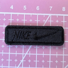 Аплікація для одягу спортивна прямокутна, чорна. Nike.
