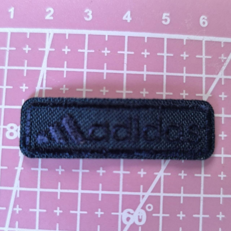 Аплікація для одягу спортивна прямокутна, синя. Adidas.