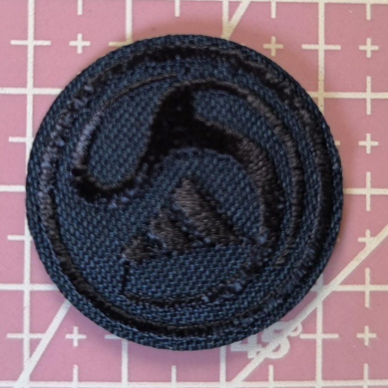 Аплікація для одягу спортивна кругла, синя. Adidas.