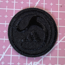 Аплікація для одягу спортивна кругла, чорна. Adidas.