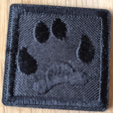 Аплікація для одягу, лапка чорна
