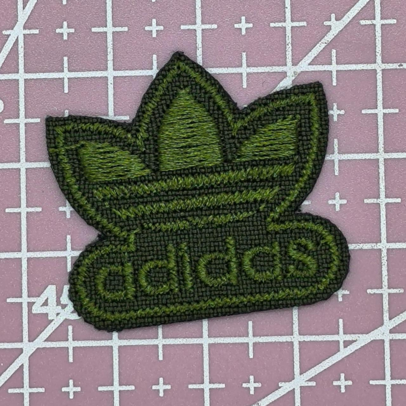 Аплікація для одягу спортивна хакі. Adidas.