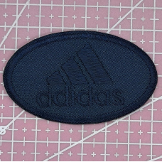 Аплікація для одягу спортивна. Овальна синя. Adidas.