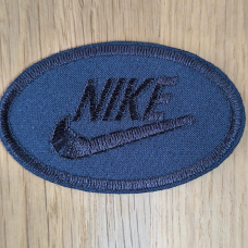 Аплікація для одягу спортивна. Овальна синя. Nike.